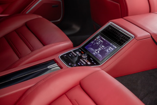 luxurious-car-interior-with-red-leather-upholstery
