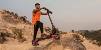 Modern Transport for Outdoor Transportation person riding on circooter bike