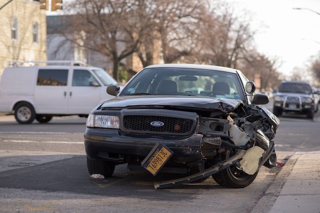 car damaged by accident