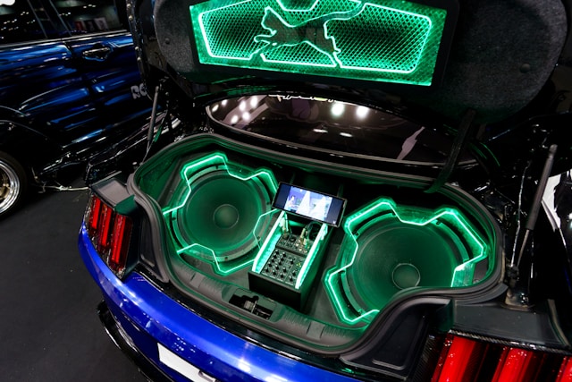 a-car-that-has-some-speakers-in-it
